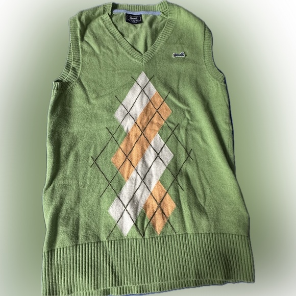 Le Tiger - Green argyle pattern vest - Picture 1 of 3